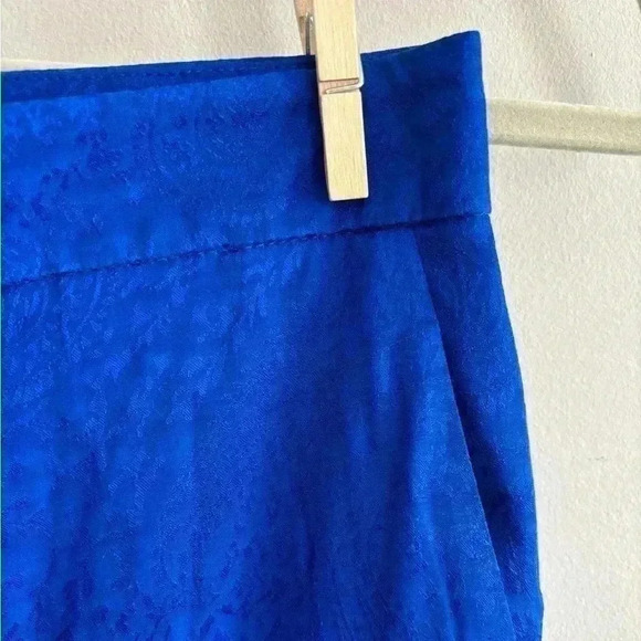 Zara Blue Jacquard Menswear Full Length Wide Leg Pants - Picture 7 of 10